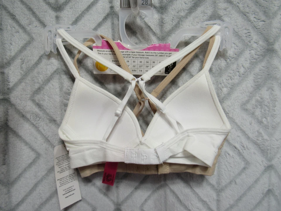Nuevo Sujetador Camiseta Fruit of the Loom Talla 28 Niñas Conjunto de 2 Convertibles Sin Costuras Foto 4 de 4