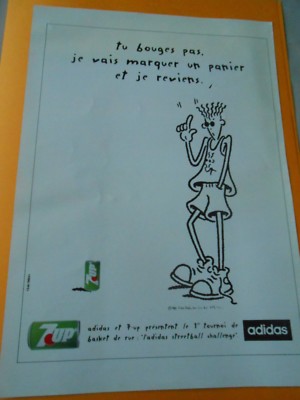 Werbung Advertising 1993 Adidas 7up Basketball Turnier