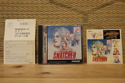 Snatcher w/reg card seal Sega Saturn SS Japan Very Good Condition!