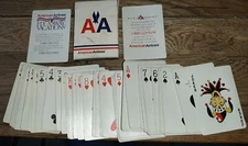 Vintage American Airlines Playing Cards Poker Size by US Playing Card Co. 52 +3