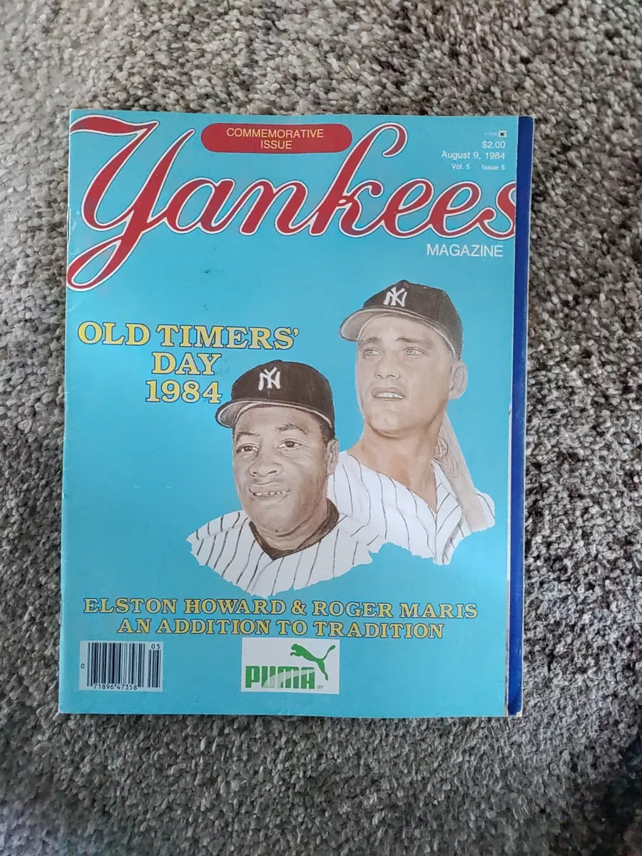 Yankees Magazine August 1984 ,Elston Howard and Roger Maris.Old timers day