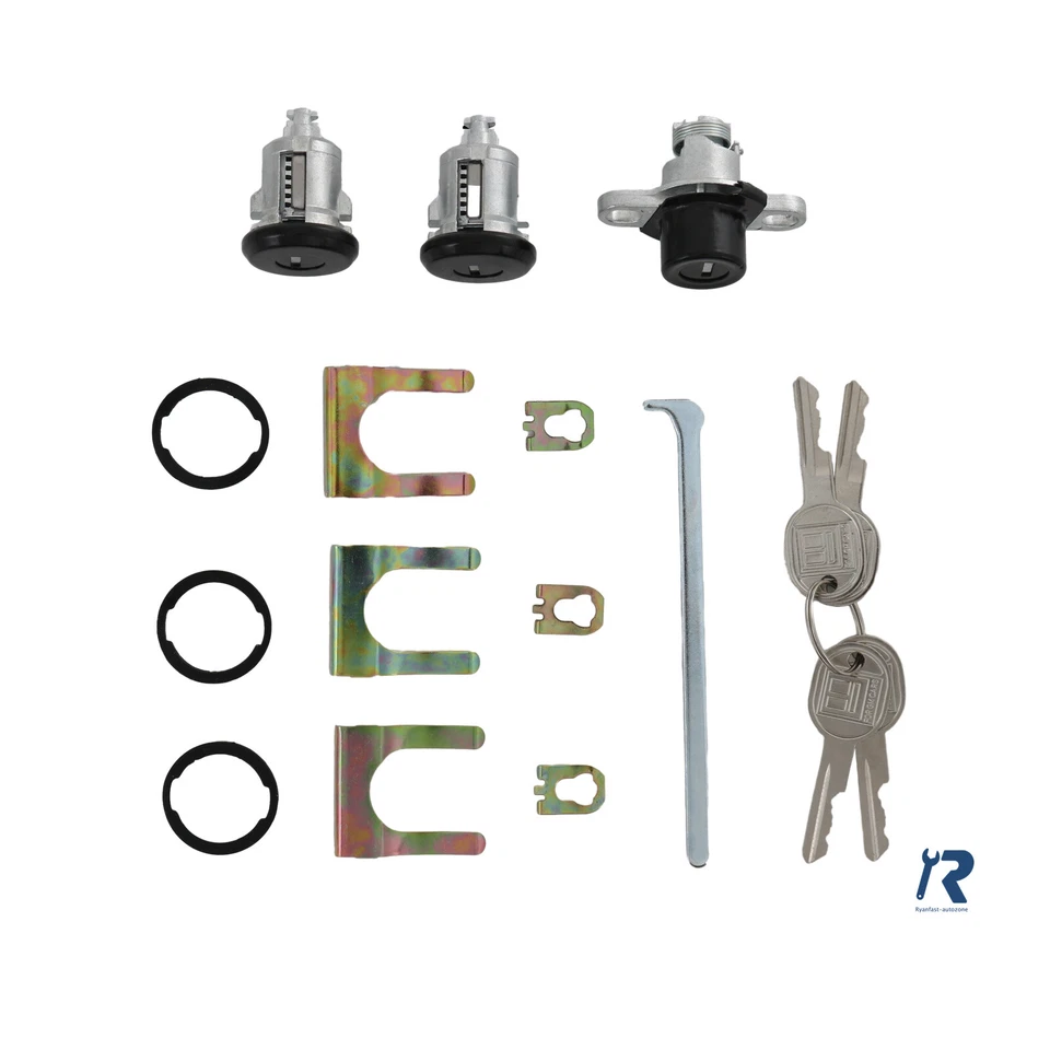 Doors&Hatch Lock Cylinder Set PY472 for Chevrolet Camaro Pontiac Firebird 93-02 - Imagem 4 de 4