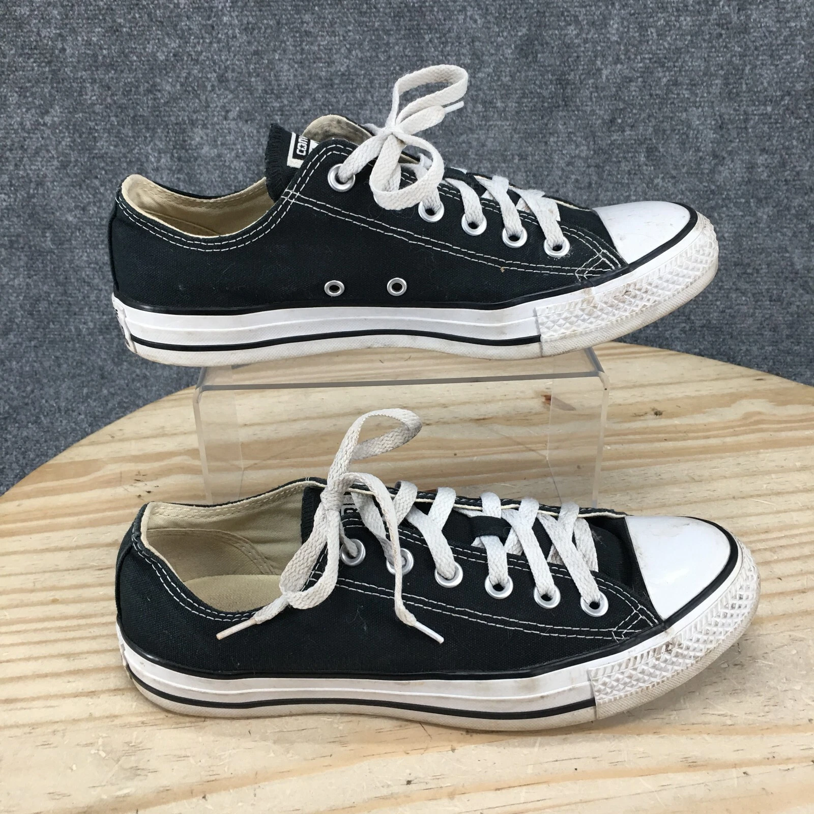 Scarpe Converse uomo 7 donna sneakers 9 punta cappuccio tessuto nero stringate basse