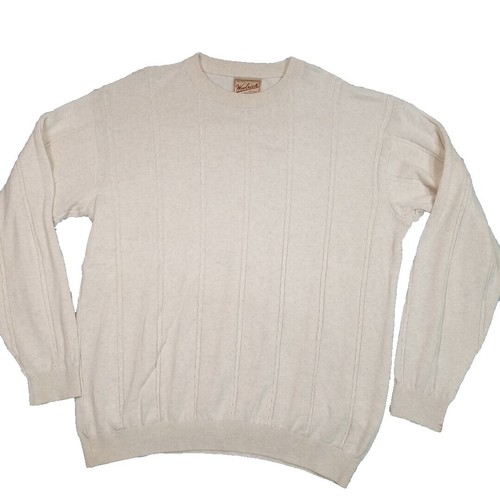 stein EX FINE LAMBS CREW NECK KNIT Size: S Beige ST449 Men | eBay