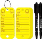 200 Pcs Pvc Tags with Labels and Rings, Car Key Tags for Organization,2 Pcs Mark