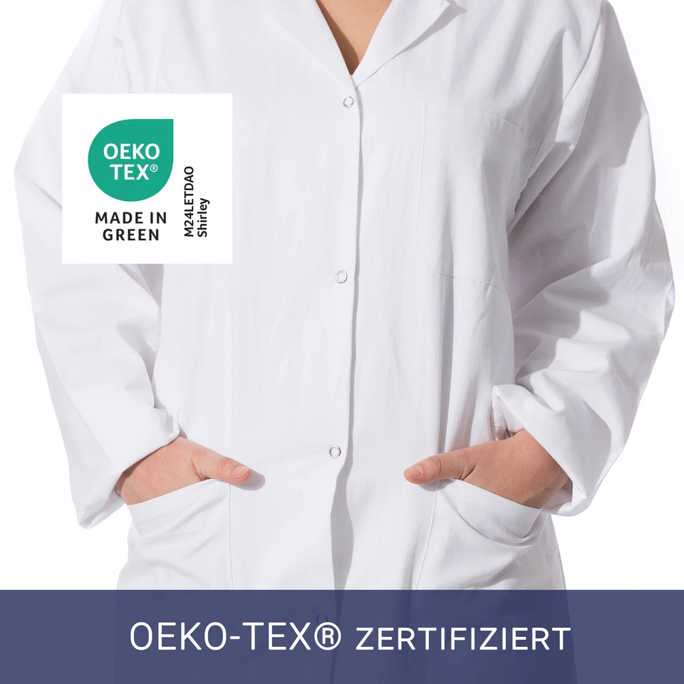 Laborkittel Ärztinnenmantel Labormantel Visitemantel 100% Baumwolle Größe 34-50 - Bild 3 von 4