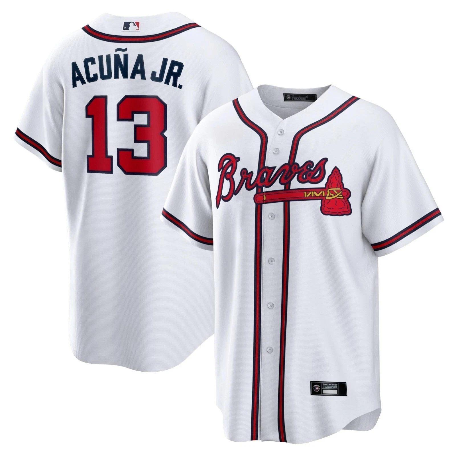 Bravess Men's/Youth  #13 Ronald Acuna Jr. Replica Player Name Jersey