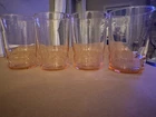 4 Vintage Pink Depression Glass~Set of 4~4 inch Juice Tumblers ~ No Mark
