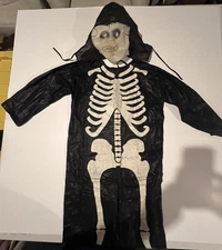 Vintage 1920s-1930s Kids Skeleton Masquerade Halloween Costume Decoration RARE
