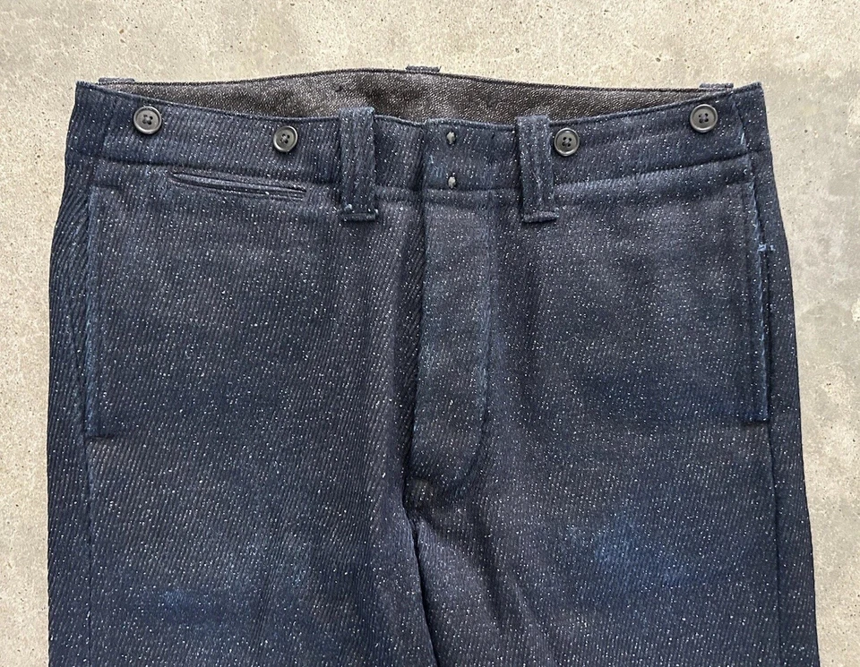 RRL Ralph Lauren Military Field Trousers Pants Marled Textured Fabric - Image 3 of 4