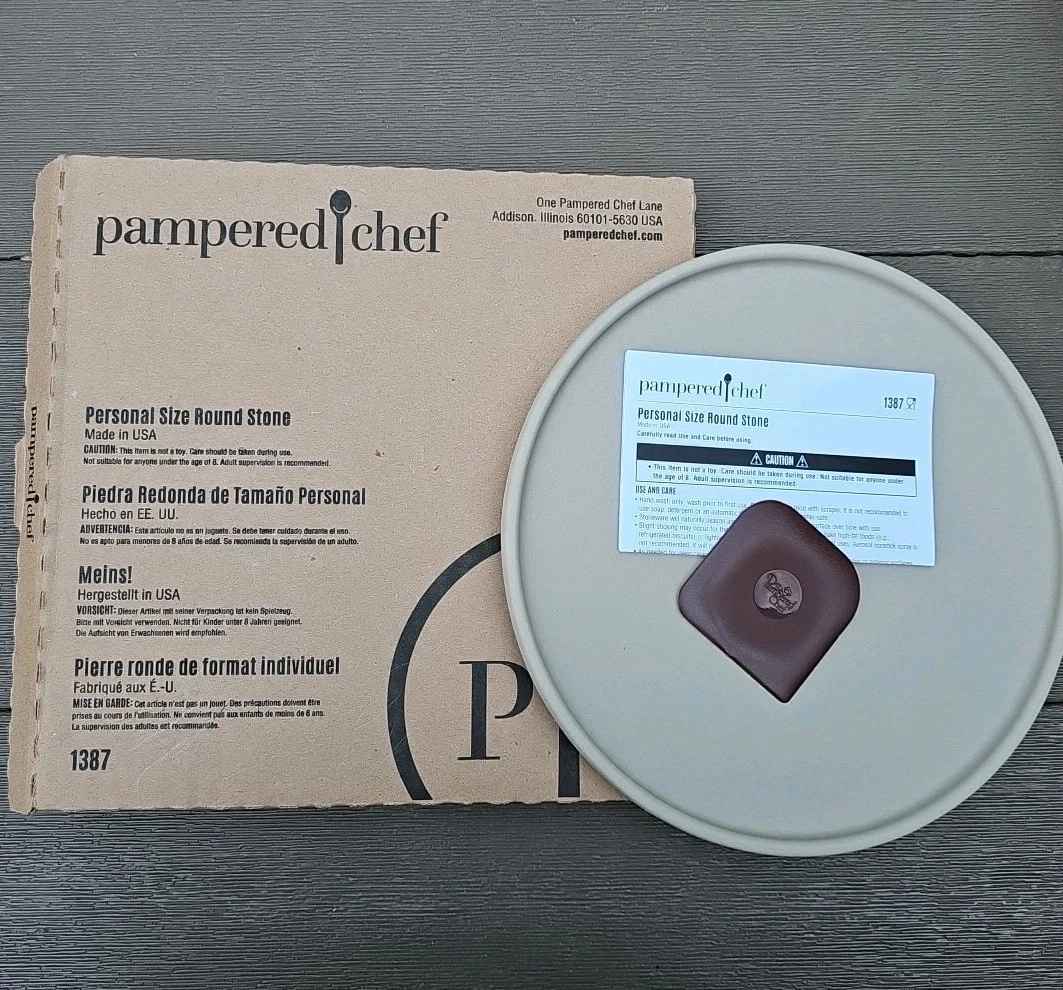 NEW IN BOX Pampered Chef 1387 Pizza Stone Personal Size Stone Round Stoneware
Opens in a new windo