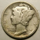 1925 D Mercury Dime VG-F  "Actual Coin Pictured Not Cleaned, Polished or Dipped"