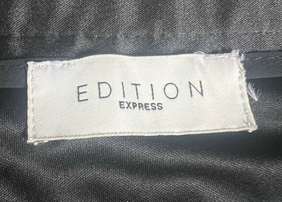 Impresionante Minifalda Pluma Negra Iridiscente Edición Express Talla 12/14 Moda Foto 4 de 4