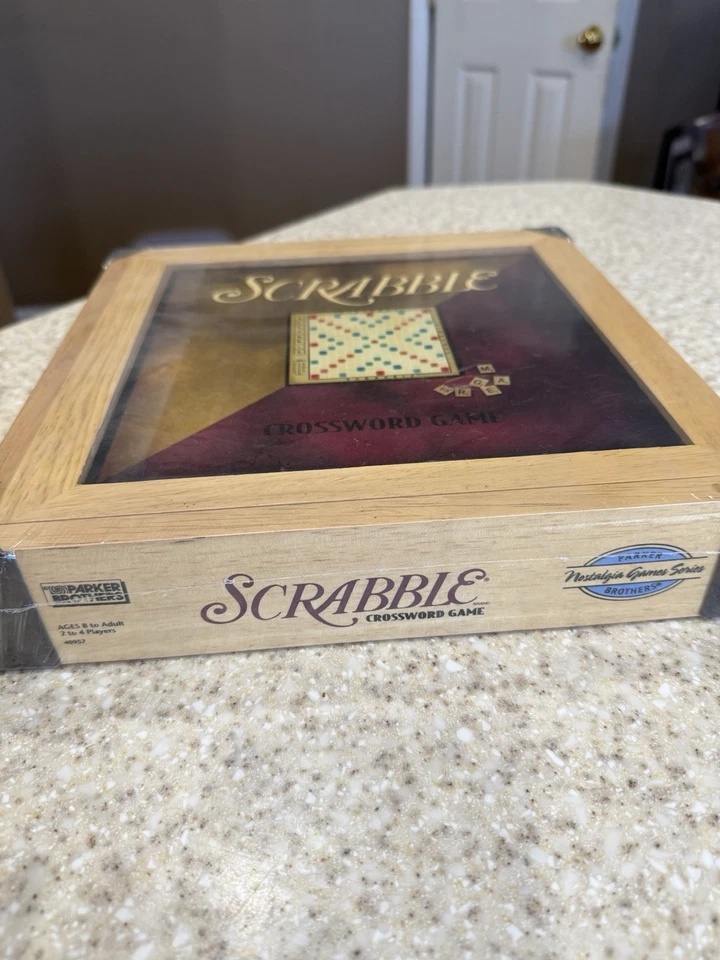 Scrabble Nostalgia Edition Parker Bros Wooden Box NEW Sealed Vintage Rare - Image 3 of 4
