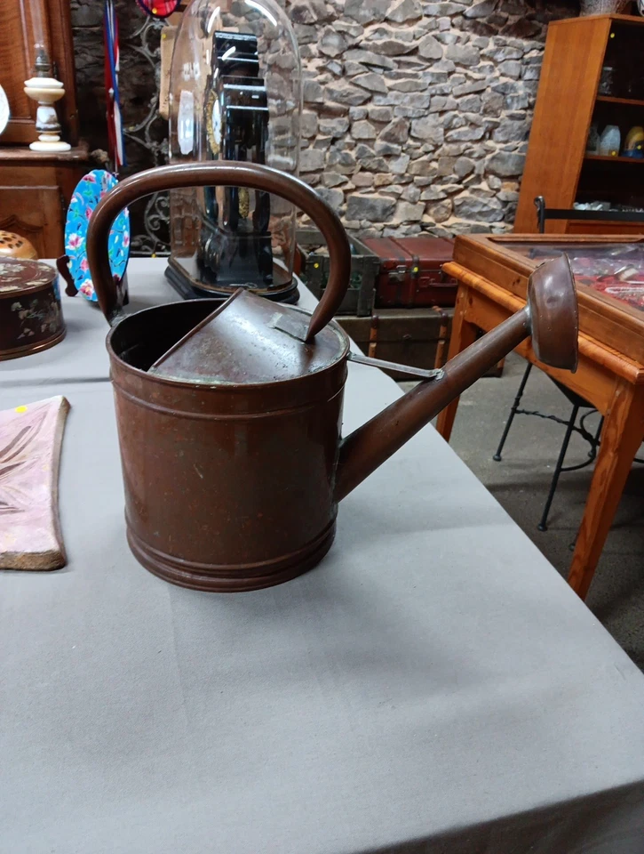 Arrosoir Ancien En Cuivre Rouge H 39cm Diam. 24cm L 46cm 2kg - Photo 3/4