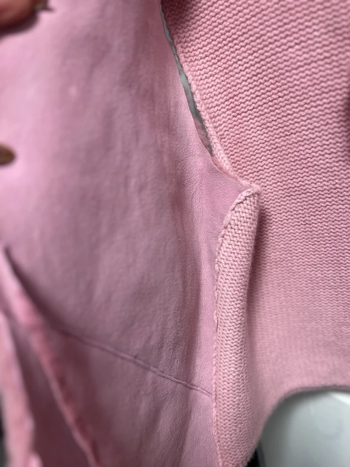 Chaleco rosa 100 % cachemir para mujer talla pequeña hecho en Italia Foto 3 de 4