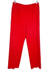 VTG ST. JOHN COLLECTION Size 10 Pleated Knit Pants by Marie Gray Santana Red