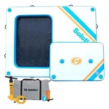 SOLSTICE Inflatable Mesh Dock Platform for Lake Boat Pool Ocean,10'x8'(Open Box)