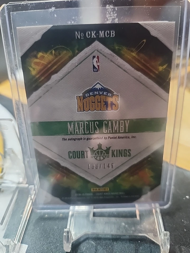 2018-19 PANINI COURT KINGS MARCUS CAMBY COURT KINGS AUTO 133/149 DENVER NUGGETS - Image 2 of 3
