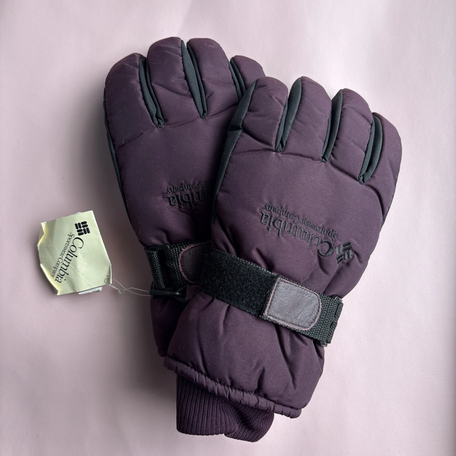 Deadstock Vintage Y2K Columbia Whirlibird Winter gloves Leather Mens L NWT NOS