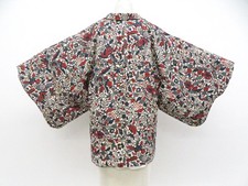 Japanese Vintage Haori Jacket Silk Flower eb-1302