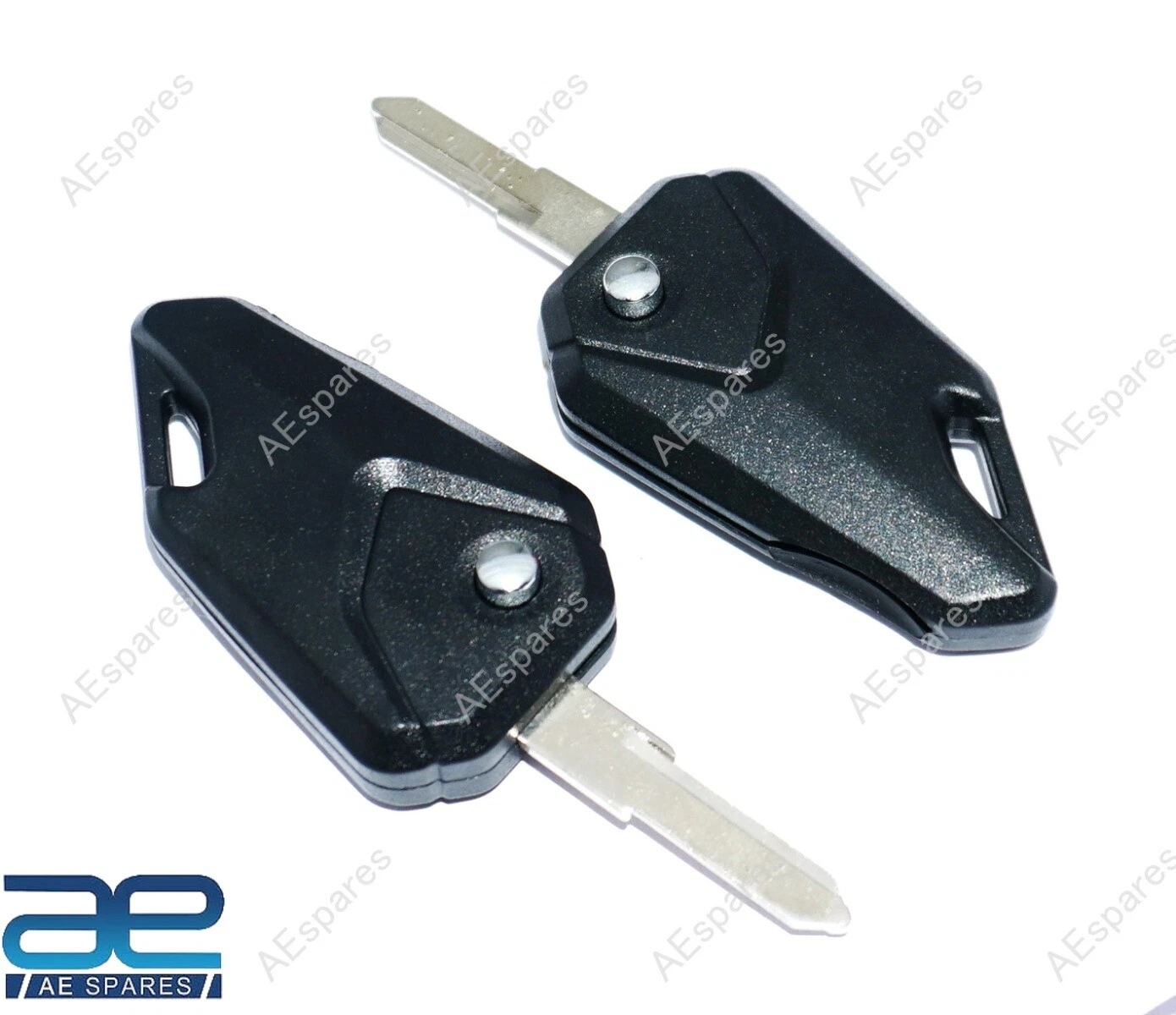 For Royal Enfield Black Color Flip Up Style Left Cut Blank Key 2 Units