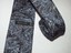 Novo-John-W-Nordstrom-Gravata-Preto-Prata-Paisley-Tecido-Grosso-Luxo-Designer-Masculino miniatura 3