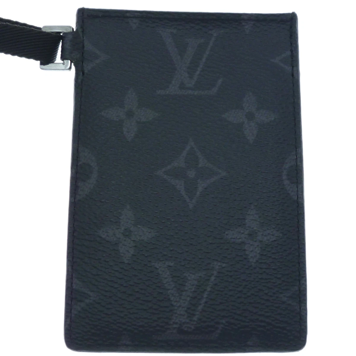 Auth LOUIS VUITTON Monogram Eclipse Cardholder ID Holder M61690 ... s l1200