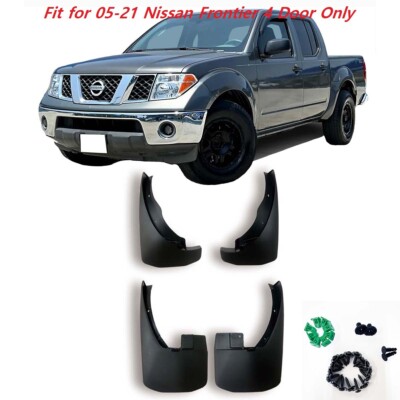 Full Set 4 PC For 05-21 Frontier 4 Door Only Mud Flap Rock Splash Guard OE Style