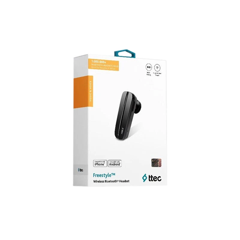 Universal Bluetooth Headset Wireless Freestyle In Black By TTEC - Image 4 of 4