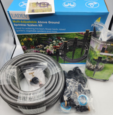 Garden Sprinkler System   Multi-Adjustable Flex DesiNG Sprinkler System KIT