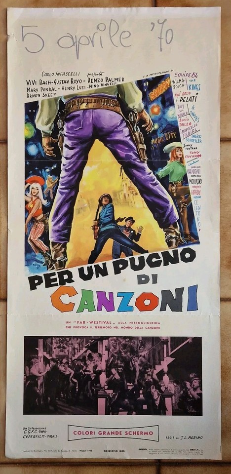 Locandina di PER UN PUGNO DI CANZONI (1966)