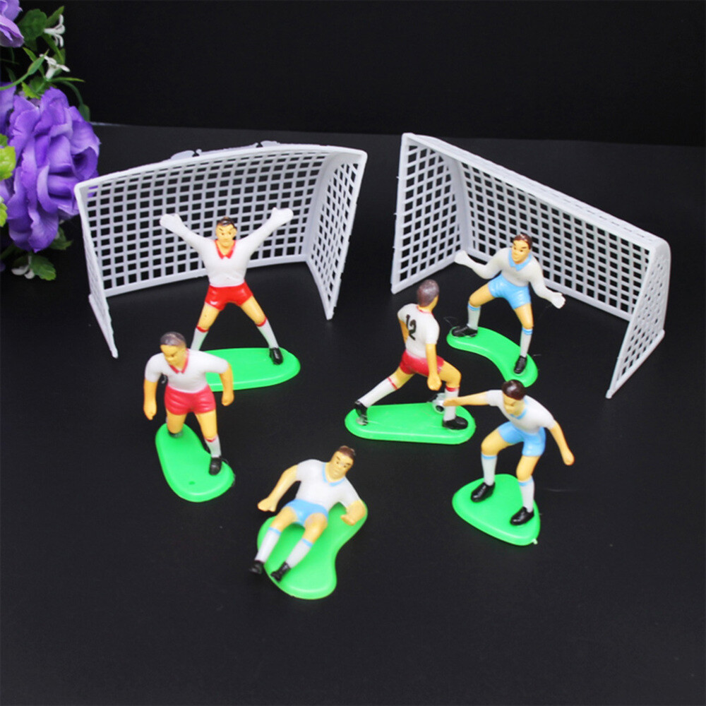 Daimay Fußball Kuchen-Topper Aus Acryl - 2 Sets Mit 6 Motiven - Tortendeko Für Sport-Themen, Geburtstag & Jungen-Partys