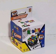 Rubik's Roll, 5-in-1 Dice Games Pack & Go Travel Size Rare Rubiks Cube