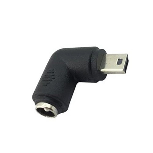 1 pieza DC 5 5 X 2 1 mm hembra a micro USB conector de 5 pines ángulo recto C8 - Imagen 2 de 6