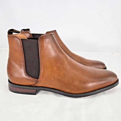 Harrison Myles Chelsea Mens Dress Casual Slip on Boots Shoes Brown