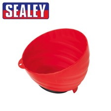Sealey Magentic Bowl Cup 150mm Dia - Cupped horizontal / Vertical use RED AK2319