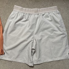 Lot 2 Fabletics Men's The Fundamental 5  Pocketed Athletic Shorts Ivory Medium