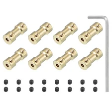Brass Shaft Coupling Joint 2.3mm to 3mm 8 Pcs Motor Shaft Coupler Extension C...