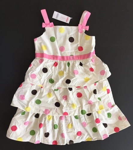 NWT Gymboree Tea for Two Size 9 Polka Dot Tiered Ribbon Bow Dress - Picture 3 of 3