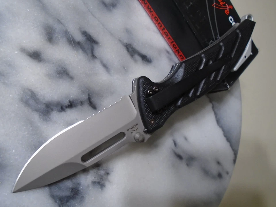 Ontario OKC XR-1 Combat Rescue Pocket Knife Folder N690Co ON8733 Italy FRN New - Image 3 of 4