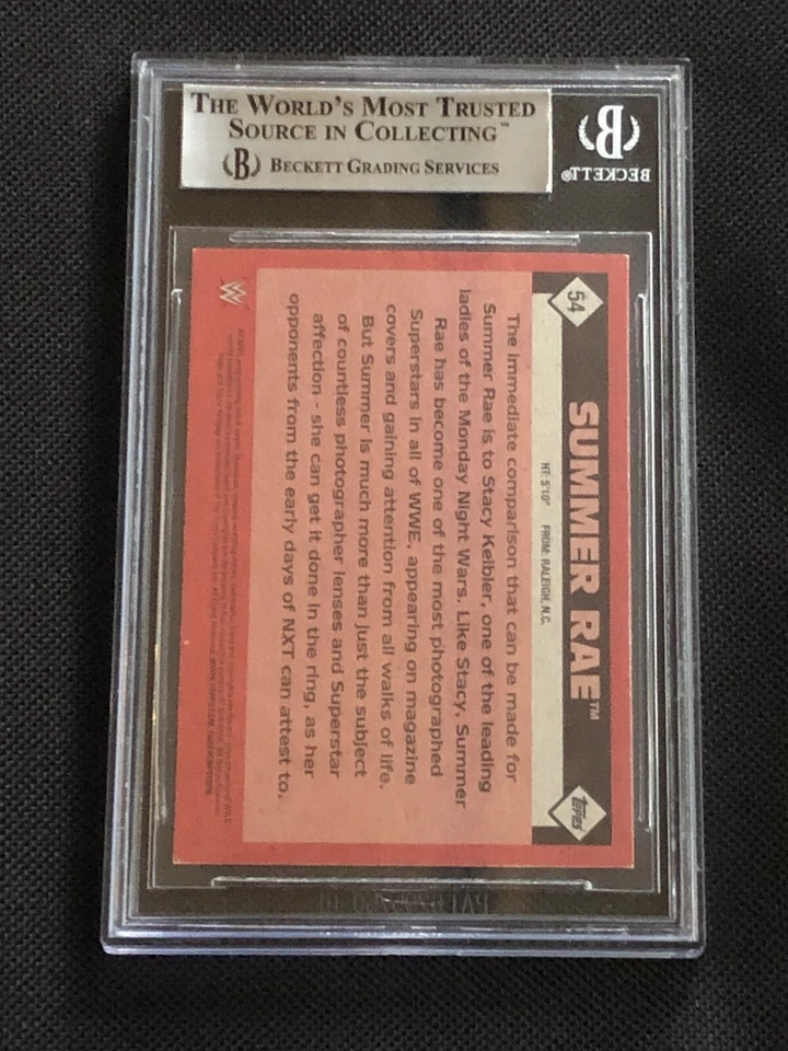 SUMMER RAE 2016 TOPPS HERITAGE WWE SIGNED AUTOGRAPHED CARD BAS AUTHENTIC - Image 2 of 2