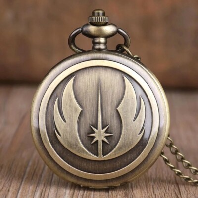Taschenuhr NEU Star Wars Orden Jedi Yoda Bronze Pocket Watch (Ref b)