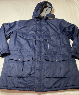 Boulder Creek Jacket Mens XL Big Blue Fleece Lined Insulated Zip Coat Hood