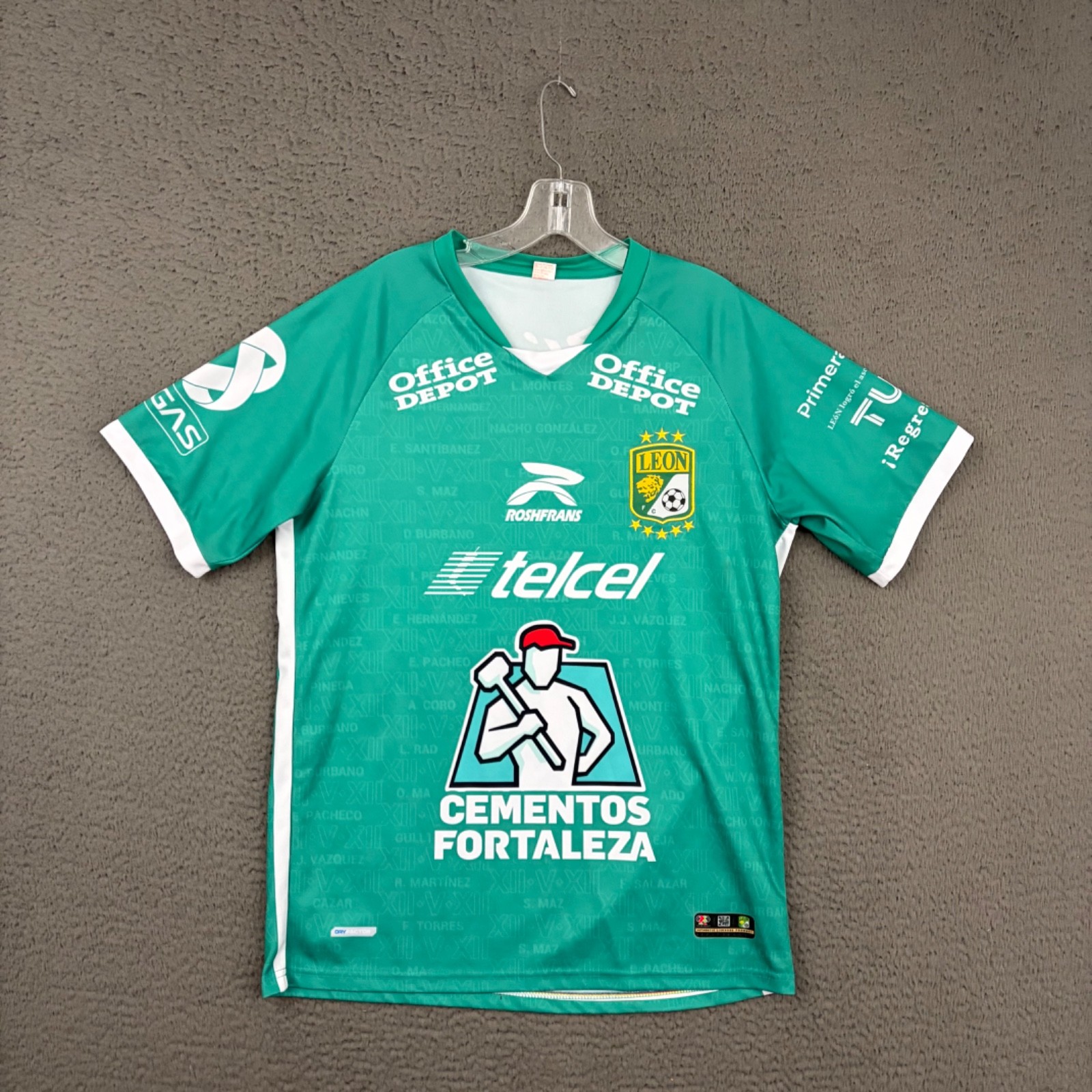 Club Leon FC Soccer Jersey Mens Large Green Fubtol Mexico Sports Training Dad