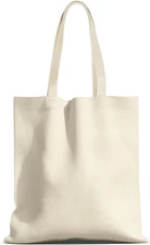 1-25 Pack Available Premium Canvas Reusable Tote Gift Bags,Made of Natural Canva