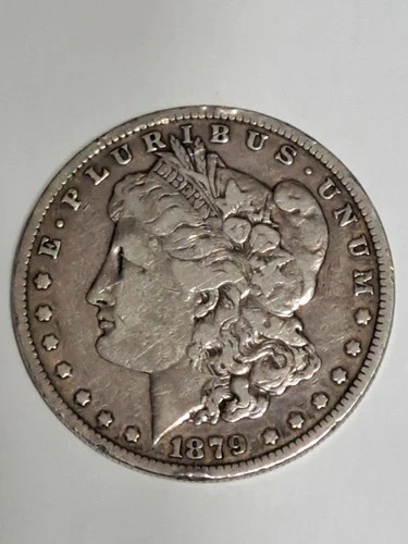 1879 Morgan Silver Dollar Coin-United States 0.9 Fine Silver-see photos for Cond
