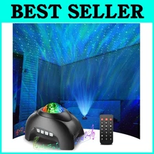 LED Night Light Aurora Projector - Bluetooth Speaker - Timer
