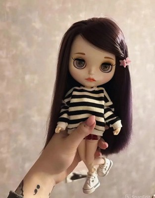 NEO Blythe Doll 1/6 Matte Face Eyebrow Jointed Body OOAK BJD Custom 4 Color Eyes