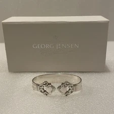Georg Jensen Acorn Sterling Silver Napkin Ring Holder Denmark (in Box)